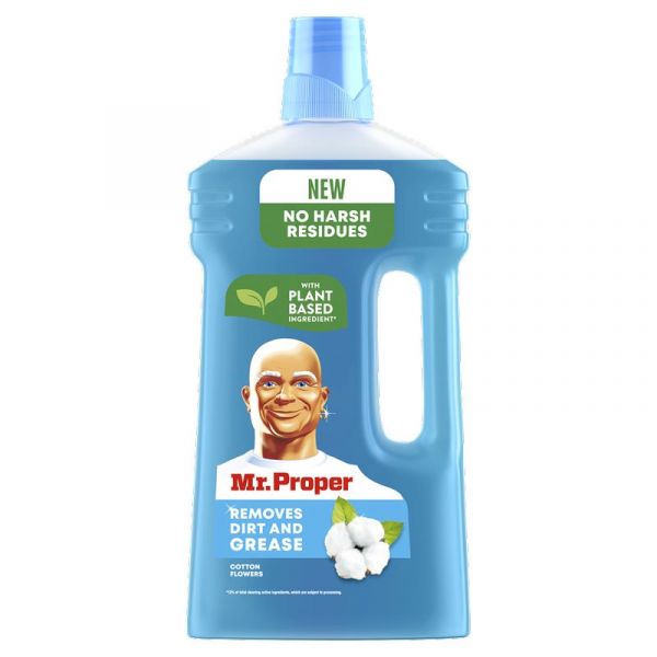 Миючий засіб для прибирання Mr. Proper Квітки Бавовни 1л рідкий 12шт/уп