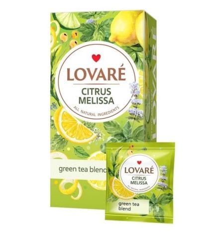 Чай зеленый Lovare Citrus Melissa 24пак х 1,5г