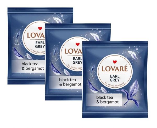 Чай черный с бергамотом Lovare Bergamot tea 50пак х 2г