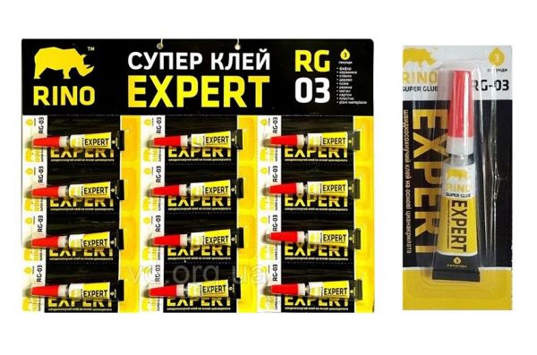 Клей Супер 3г  RINO EXPERT 12шт/уп