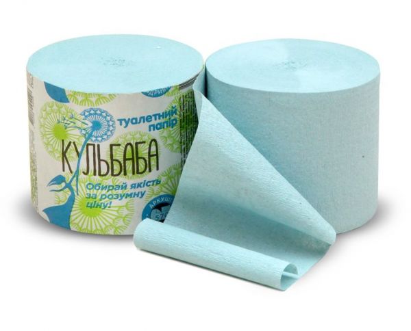 Туалетний папір синій Кульбаба 8шт/уп