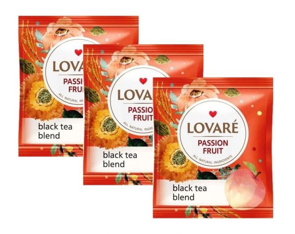 Чай черный Lovare Passion fruit 50пак х 2г