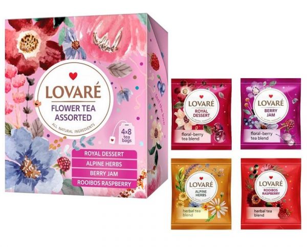 Чай фруктовий Lovare Асорті 32пак х 2г