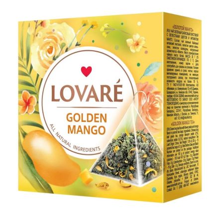 Чай зеленый Lovare Golden Mango  15пак х 2г