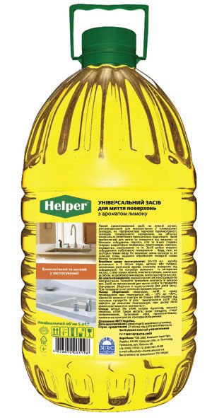 Миючий засіб для прибирання Helper Універсальний Лимон 5л 14314 3шт/ящ