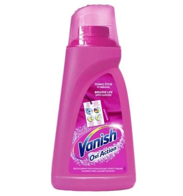 Пятновыводитель Vanish Pink Oxi Action цветной 1л