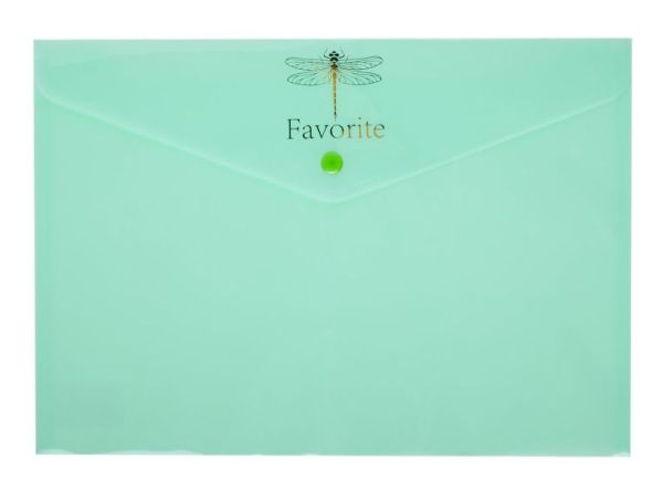 Конверт с кнопкой А4 BM.3953-38 Pastel мятный 6/120шт/уп