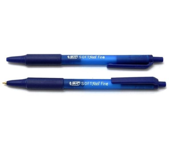 Ручка кулькова автоматична з грипом BIC Софт Клік Грип синя bc8373982 12шт/уп