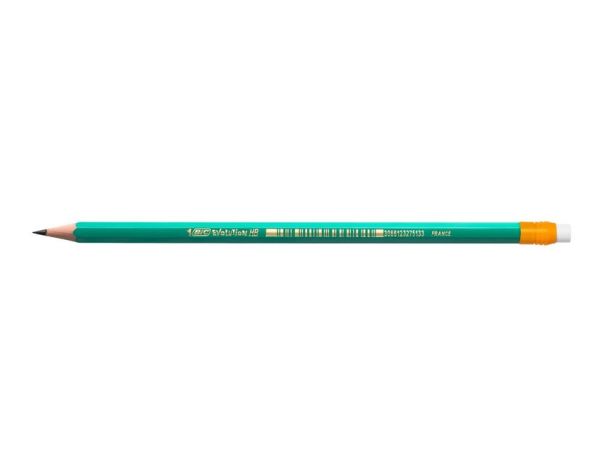 Олівець графітний  НВ BIC Evolution 655HB з ластиком корпус зелений 12/144шт/уп. bc8803323