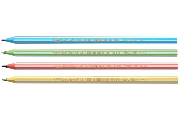 Олівець графітний НВ BIC Evolution Stripes корпус асорті 12/144шт/уп bc918487