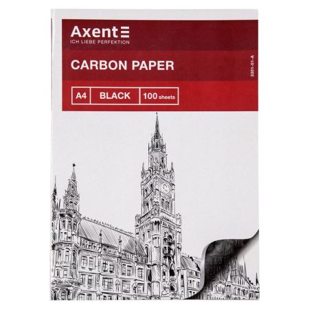Бумага копировальная А4 100л черная Axent 3301-01 50шт/уп