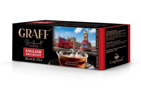 Чай чорний Graff English Breakfast 50пак х 2г 12шт/ящ