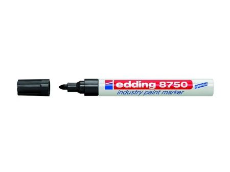 Маркер перманентный 2-4мм Edding Industry Paint черный 8750/01 пулевидный 10шт/уп
