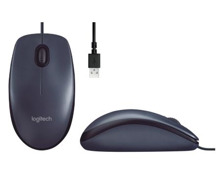 Мышь проводная LOGITECH B100 USB черная