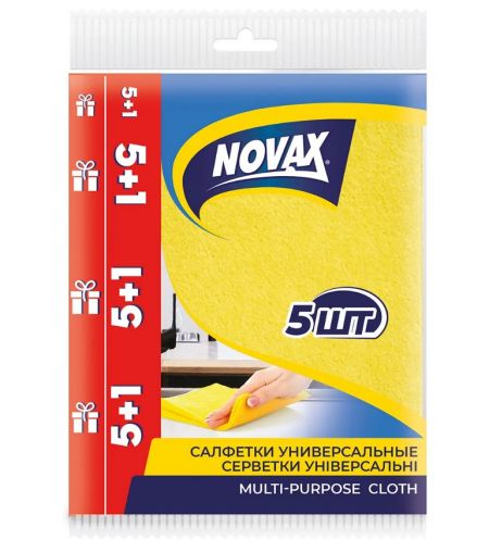 Салфетка вискозная 30*34см 5+1шт Novax  20шт/уп 8571056469