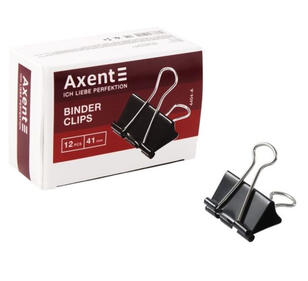 Зажим для бумаг 41мм Axent 4404-a 12/120шт/уп