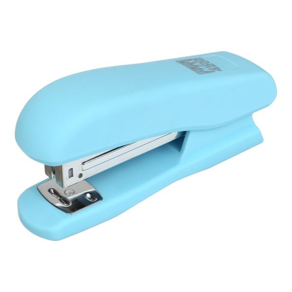 Степлер №24/6 26/6 20 арк. 65мм пластиковий Rubber Touch BM.4202-14 блакитний 12/216шт/уп