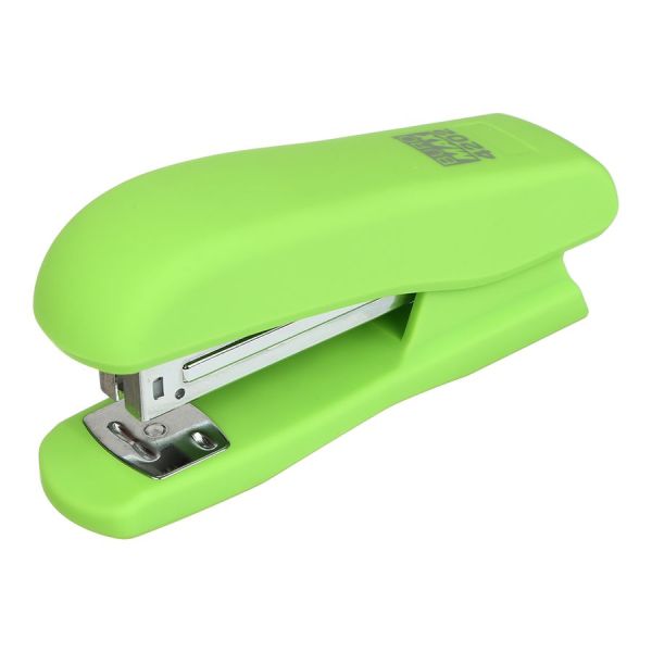 Степлер №24/6 26/6 20л 65мм пластиковый Rubber Touch BM.4202-15 зеленый 12/216шт/уп