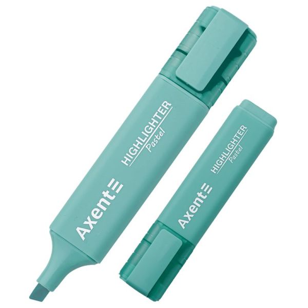 Маркер текстовый Axent 2537-09-a бирюзовый pastel 12шт/уп