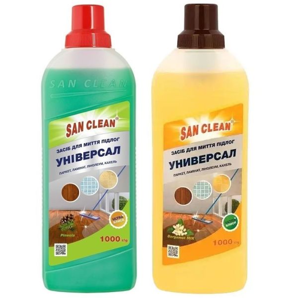Миючий засіб для прибирання підлоги San Clean універсал 1л 9шт/уп