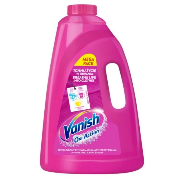 Пятновыводитель Vanish Pink Oxi Action цветной 3л