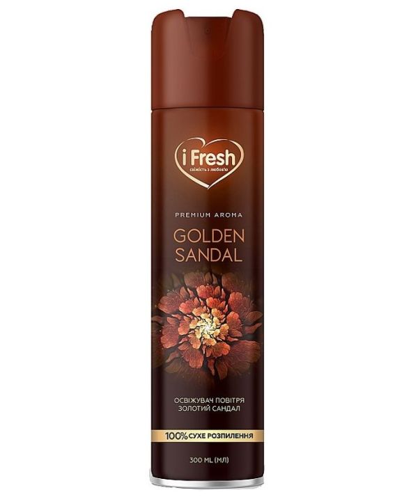 Освіжувач повітря 300мл iFresh Golden Sandal антитютюн 24шт/ящ