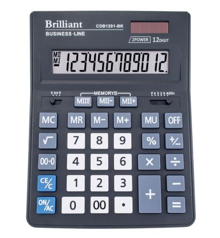 Калькулятор BRILLIANT CDВ-1201 BK 12р 205х155х35мм 20/40шт/уп