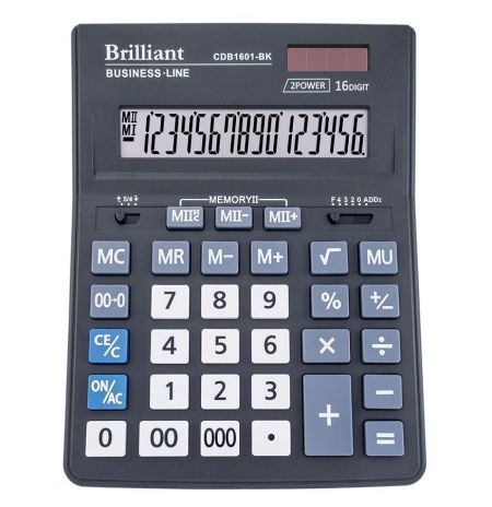Калькулятор BRILLIANT CDВ-1601 ВК 16р 205х155х35мм 20/40шт/уп
