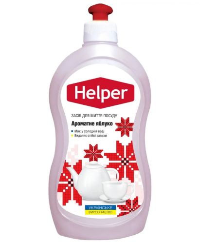 Средство для мытья посуды  Helper 495мл Яблоко