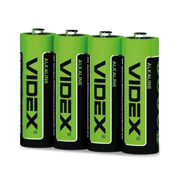 Батарейка LR-06 1х4шт VIDEX Alkaline shrink AA 20шт/уп