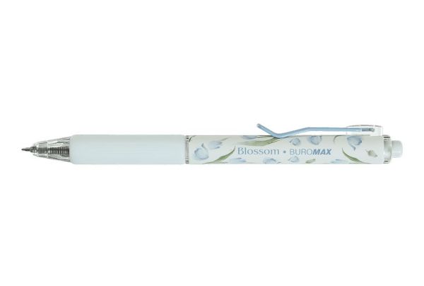 Ручка гелева автоматична BLOSSOM Тюльпан BM.8368-14 синя 40шт/уп