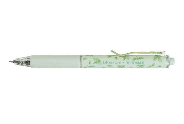 Ручка гелева автоматична BLOSSOM М'ята BM.8368-38 синя 40шт/уп