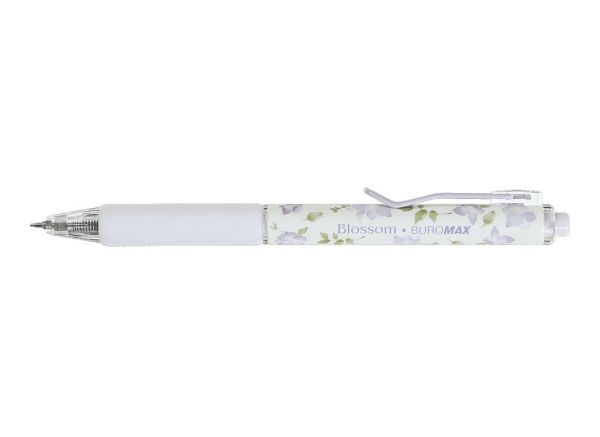 Ручка гелева автоматична BLOSSOM Ірис BM.8368-39 синя 40шт/уп