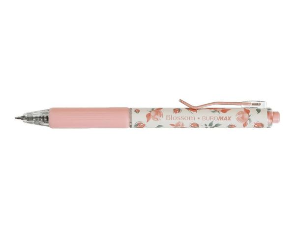 Ручка гелева автоматична BLOSSOM Троянда BM.8368-43 синя 40шт/уп