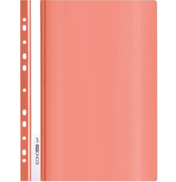 Скоросшиватель пластиковый с перфорицией А4 Economix Light 38504-03 красный 10/300шт/уп