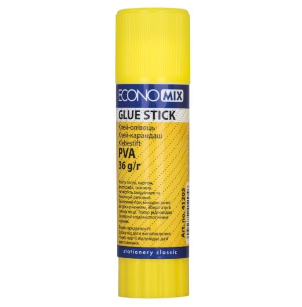 Клей-олівець 36 PVA Economix Е41205 12/384шт/уп