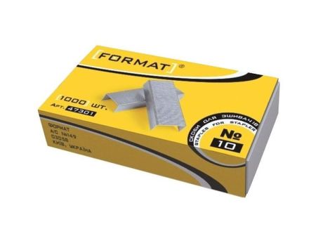 Скобы №10 10л 1000шт Format F47301 1000шт/уп