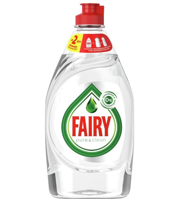 Засіб для миття посуду Fairy 450мл Pure and Clean 21шт/уп