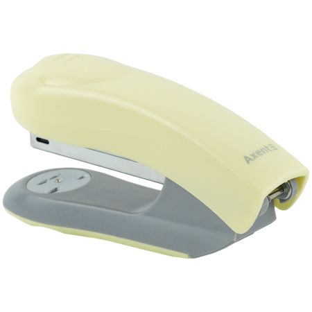 Степлер №24/6 26/6 20л 65мм пластиковый Axent Welle-2 Pastelini 4820-08-a желтый 12/96шт/уп