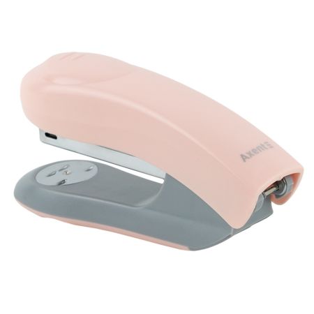 Степлер №24/6 26/6 20л 65мм пластиковый Axent Welle-2 Pastelini 4820-10-a розовый 12/96шт/уп