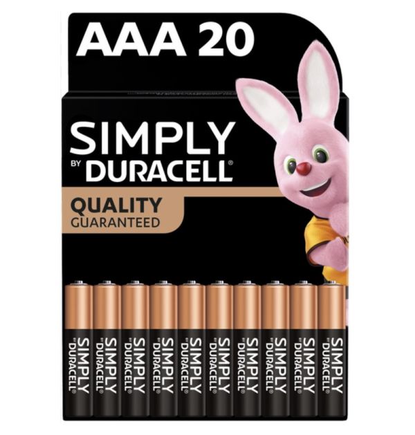 Елемент живлення LR-03 1х20шт DURACELL SIMPLY AAA 20шт/пак