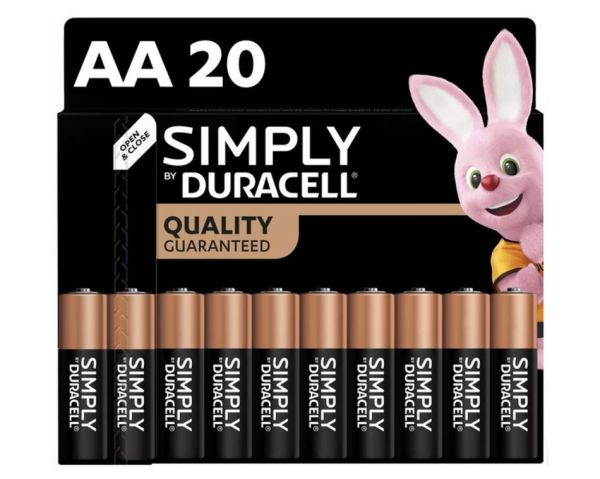 Елемент живлення LR-06 1х20шт DURACELL SIMPLY AA 20шт/уп