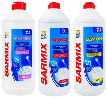 Засіб для миття посуду Sarmix 500мл 20шт/ящ