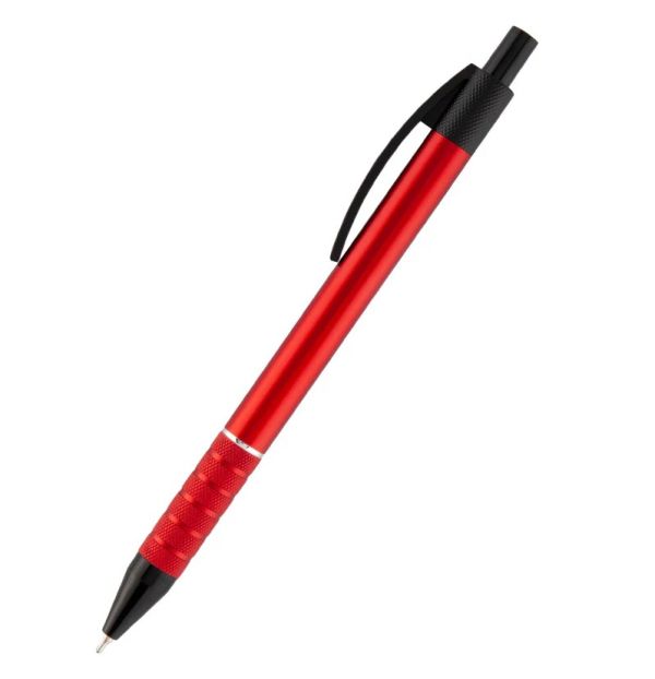 Ручка масляна автоматична Axent ab1086-06-02 Prestige синяя корпус червоний 12шт/уп