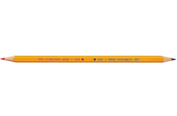 Олівець графітний BLUE+RED K-I-N 3433 корпус жовтий 12шт/уп