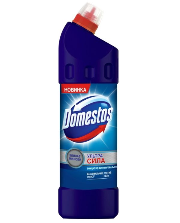 Чистячий засіб для миття та дезинфекції Domestos 1л Експертна Сила 12шт/уп