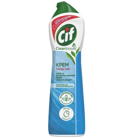 Чистящее средство CIF Ultra White крем 500г 16шт/уп