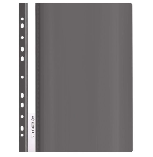 Скоросшиватель пластиковый с перфорицией А4 Economix Light 38504-01 черный 10/300шт/уп