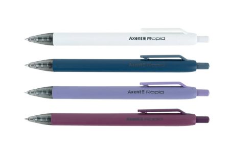 Ручка гелевая автоматическая c грипом Axent Rapid ag1118-02-a  синяя 12/144шт/уп