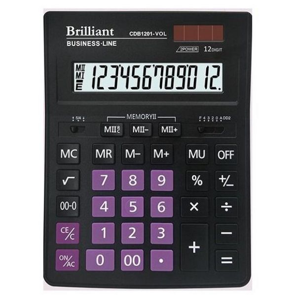 Калькулятор BRILLIANT CDВ-1201 VOL 12р 205х155х35мм 20/40шт/уп